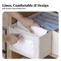 textile container with viewing panel Lidded Stackable container with viewing panel double Handles for Bedroom