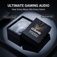 Wired Gaming Earphones with Detachable Mic for PC Esports, In-Ear Headset with 3.5mm L-Shaped Plug, Earbuds for , Ear Hook Style