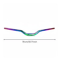 Sturdy Mountain Bike Riser Bar Curved Design Mountain Bicycle Riser Handlebar Cut down Marks Aluminum Alloy Cycle Bar Lightweight for Trail-Trail Riding