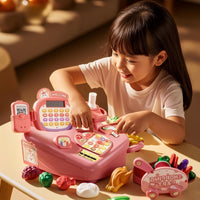 Checkout Toy with Suitcase Case Portable Playset Interactive for Children