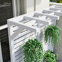 Planter Box Outdoor with Trellis, Raised Wooden Planter Box 100cm, Rectangular Garden Planter for Climbing Plants, Rustic Freestanding