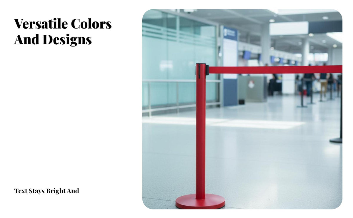 Retractable Belt Stanchion Heavy Duty Base Stainless Steel Stanchion Rust-Resistant Queue Line Barrier Post for Security Airports, Stations, Hotels