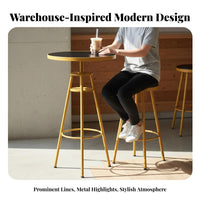 utilitarian design Backless rotating Stool Minimalist Design Backless Counter Stool Wooden Seat Bar Chair Sturdy Frame for Interior Designers, Business Owners, Homeowners, Coffee Shop, Restaurant, Kitchen, Office