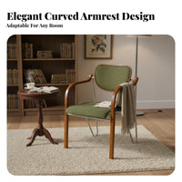 French Retro Design Upholstered Armchair with Wooden Arms Soft Upholstery Upholstered Armchair Ergonomic Backrest Living Room Seating Thickly paddinged for Homeowners, Interior Designers, Readers, Bedroom, Reception Area, perusing corner, Home Office