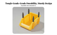 Stackable accessibleFront Stacking Bin Modular accessibleFront Bin Interlocking Design Parts Container Heavy-Duty for Warehouse Workers, DIY Enthusiasts, Workshop, Stockroom, Factory, Garage