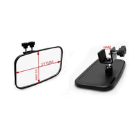 Square Marine Mirror 360-Degree Mirror Degree Adjustable Center Rearview Mirrors Quick Release Knob for Yacht