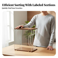 Acrylic Vinyl Album Rack Large Capacity Vinyl Album Display Stand Space Saving