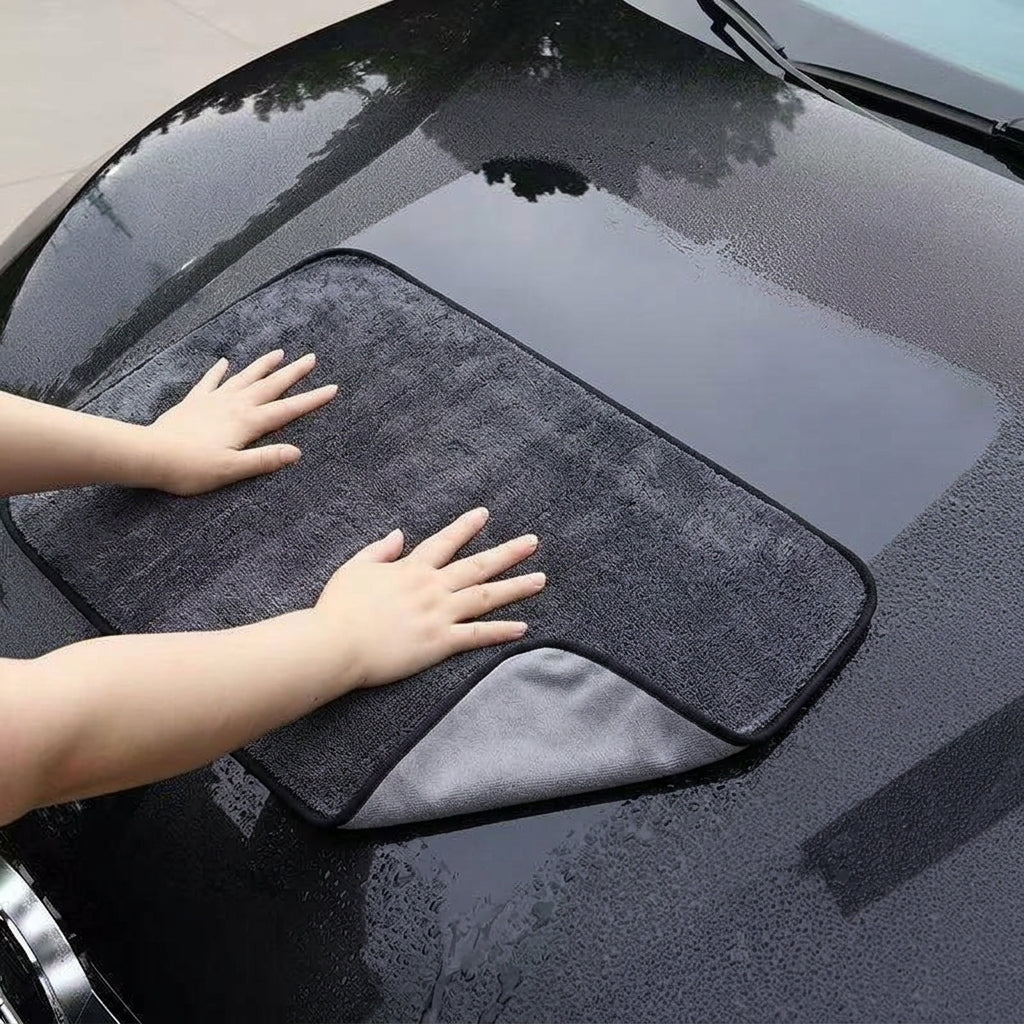 Anti-Shed Microfibre Cloth and Microfibre Towel, Spiral Twist Car Drying Towel for Car Washing, High Absorbency 350g Microfiber Fabric