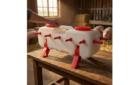 14-Outlet Milk Dispenser Red Accents Piglet Milk Dispenser Screw Lids