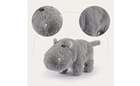 Interactive Soft Toy Hippo Electric Soft Toy Hippopotamus Plushie Walking Stuffed Animal Compact for Children