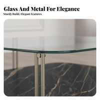 Modern Design two-partlevel Square Table Minimalist aesthetic Household Furniture Sturdy Construction Low silhouette for Interior Designers, Homeowners, Families, Living Room, Lounge Area, Apartment, Home Office