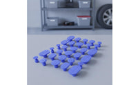 30 Pieces Textured Dent Repair Pads with Threaded Stem Oval Dent Pulling Pads Convex Straight for DIYers