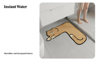 Highly Absorbent L-Shaped Corner Mat Non-Slip Backing L-Shaped Kitchen Mat Quick-Drying Bath Rug Machine launderable for homeowners, Pet Owners, By the Bathtub, before of Sink, High high-use Areas, Laundry Room