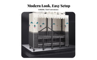 No Assembly Required Open Wardrobe with Shelves independentstanding Clothing Rack with Shelves independent Standing Bedroom Furniture Easy to Assemble for Apartment Dwellers, Renters, Students, Cloakroom, Small Spaces, Dorm Room, Entryway