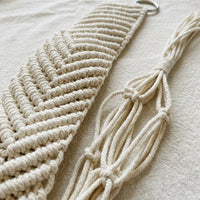Macrame Hanging Planter, Cotton Rope, Hanging, For Houseplants, Natural Interior, White