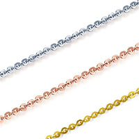 304 Stainless Steel O-Chain Necklace for Couples, Gold Plated