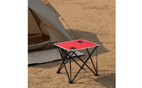 Compact Folding Table with Cup Holders Outdoor Folding Table with Storage Pockets Foldable Sturdy for Picnics