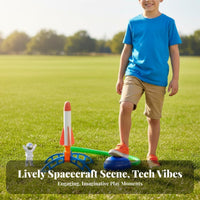 Luminous Stomp Launcher Er No Batteries Needed Air Powered Launcher Toy Adjustable Angle for Children, Boys, Outdoor, Backyard, Park