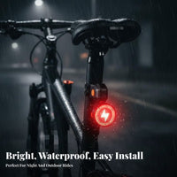 Cycle Tail Light High Brightness Illuminated Cycle Rear Light Long Battery Life Waterproof for Asphalt Cyclists, Commuting