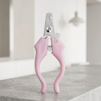 Nail Clippers for Professional Grooming, Stainless Steel Dog Nail Trimmer, Non-Slip Puppy Tool for Small Animals, Guard to Avoid Over-Cutting