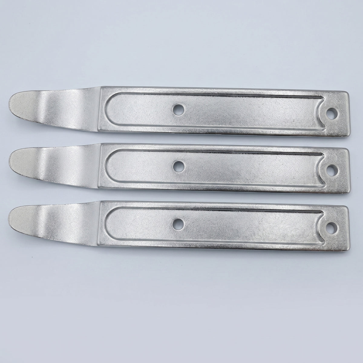 3 Pieces Auto Tools Door Trim Pry Tool Metal Pry Bar Hanging Hole Silver