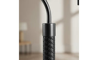 Nordic Design Industrial Swing Arm Table Lamp Minimalist Leather Accent Reading Lamp for Office, Study Room, Bedroom