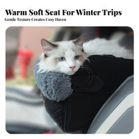 Warm and Comfortable Pet Car Console Seat Washable Cushion Console Dog Car Seat Non-Slip for Road Trips, Vet Visits, Home