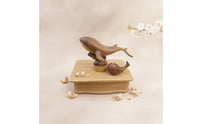 Whale Melody Box Carved Melody Box with Whales Whale Ornament Nature-Inspired Decor Refined for Collectors, Living Room, Nursery