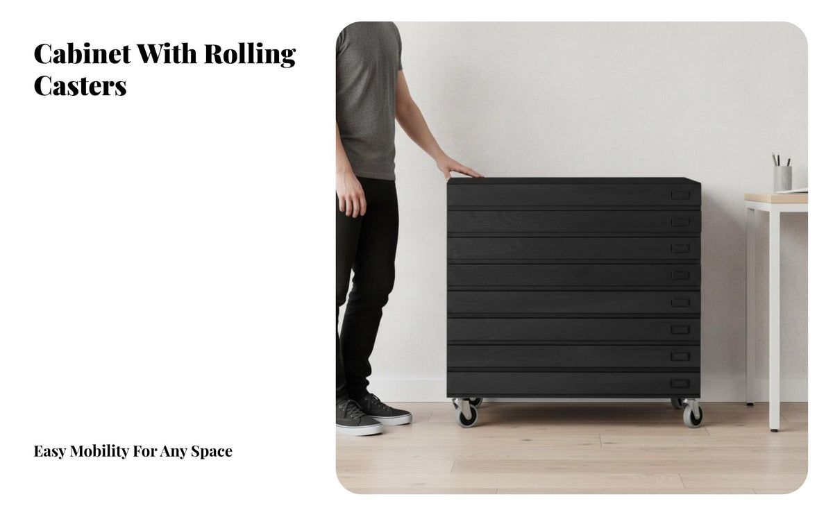 Modern Design Rolling document Cart With Casters Multi-Tier Storage Trolley Space-Saving Office Furniture Large Capacity for Apartment Dwellers, Students, educators, Living Room, Bedroom, Library, Classroom