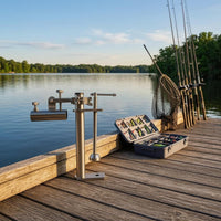 Floor Clamp Rod Holder Stainless Steel Clamp on Fishing Pole Holder for Anglers