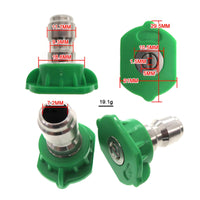Color Coded 25 Degree Pressure Washer Nozzle Rust-Resistant Green Pressure Washer Tip Heavy-Duty for DIY Enthusiasts, Driveway Cleaning