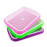 Hydroponic Seed Sprouting Tray with Double Layer for Wheatgrass and Microgreens