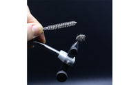 Stainless Steel Fly Tying Tool Kit Anti-Slip Handle Angled Picking Needle Metal Body Wire Brush Cleaner Fiber Grooming