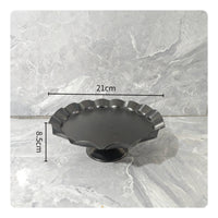 Polished Pedestal Fruit Tray Smooth Surface Footed Fruit Tray Pedestal Bowl