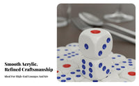 100 Pieces Bulk Pack Plastic Dot Dice Commercial Grade White Dice Black Dots Long-Lasting White Number Cubes Easy to Read for Party Goers, Board Gamers, Taverns, Parties, Classrooms, Classroom