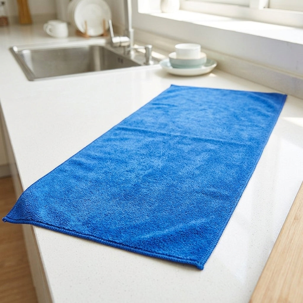 Microfiber Cleaning Cloths 10 Pack, Microfibre Cloth 30x70 cm, Highly Absorbent Low-Lint Cleaning Cloths for Floor, Car, Glass and Office Use