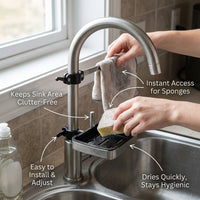Bathroom Sink and Home Kitchen Drain Rack in 304 Stainless Steel, Foldable Over the Dish Drying for Students