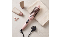 Electric Heated Styling Comb Shiny Hot Brush with Cylindrical Head Heated Hair Styling Brush Fast Heating Hot Comb Dual-Voltage