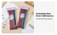 100 Pieces Glitter Pipe Cleaners Easy to Shape Colorful Fuzzy Sticks Multi-Color Assortment Bendy children's Crafting, Craftsperson S, DIY Projects,