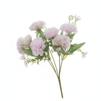 Fake Carnation Bunch Long-Lasting Artificial Carnation Arrangement Low