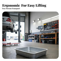 Oil Drain Pan Large Capacity Car Oil Drain Pan Heavy Duty Parts Cleaning Basin for Mechanics, Home Mechanics, Auto Repair Shop, Garage