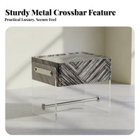Light Luxury light luxury C-Shaped accessoryuated Table Transparent Nightstand Minimalist Design Household Furniture Space-Saving for Apartment Dwellers, Homeowners, telecommuter Workers, Bedroom, Small areas, Living Room, Office