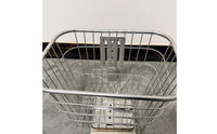 Reinforced Frame Metal Wire Bike Basket uncoveredTop Front Ride Cargo Basket Closely Spaced Rods Silver-White