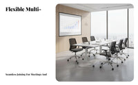 Folding Training Table Space-Saving Folding Conference Table Modular Design Mobile Conference Desk for Teachers, Trainers, Classroom, Reception Area