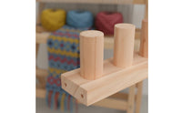 Natural Solid Wood Wooden Knitting Loom Beginner Friendly Adjustable Weaving Frame Portable Adjustable Knitting Loom Reusable for Crafters, Beginners
