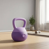 Even Surface Soft Kettlebell Comfortable Grip PVC Kettlebell Floor Protection Weight Training Tool Shock-Absorbing Base for Home Gym
