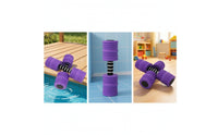 Pool Dumbbells with Foam Grips Buoyant Water Aerobics Dumbbells Cushioned-Grip Exercise Equipment for Young Children, Beginners