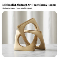 Modern Abstract Sculpture Light Luxury Modern Table Accessory Artistic Centerpiece Decor Housewarming Gift Flowing Metal Statue