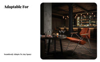 Industrial Design Retro Green Chair and Table Set Long-Lasting Construction Commercial Furniture Wear-Resistant Cafe Seating Easy to Clean for Restaurant Owners, Interior Designers, Apartment Dwellers, Coffee Shop, Bar, Brasserie, Lounge