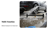 Double Use Chassis and Surface Cleaner Adjustable Angle Double-Function Undercarriage Cleaner Rotating Coupler Underbody Car Wash Broom